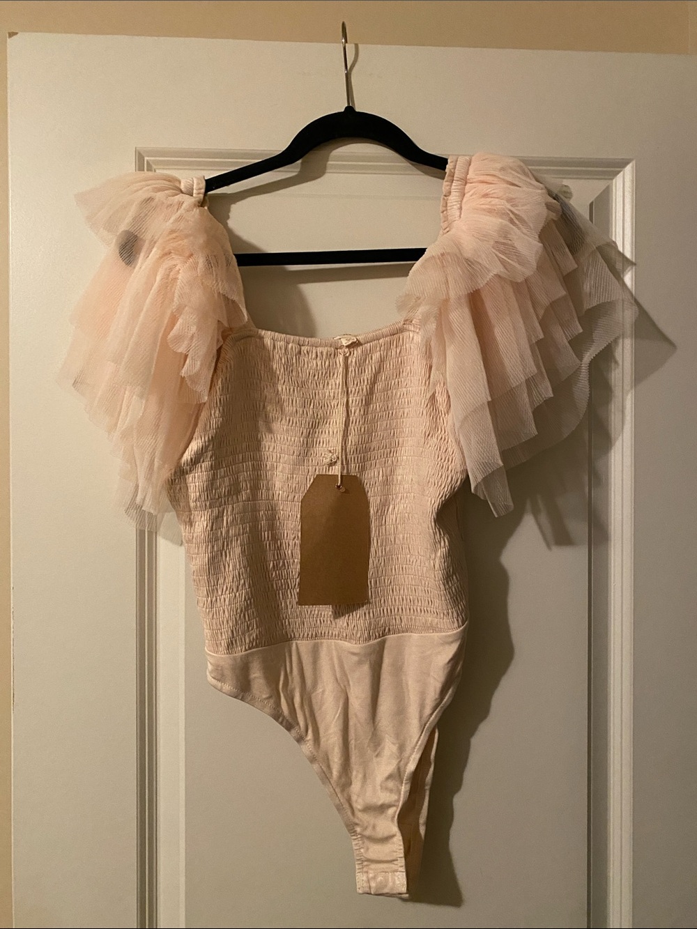 Listicle Blush Pink Smocked Top